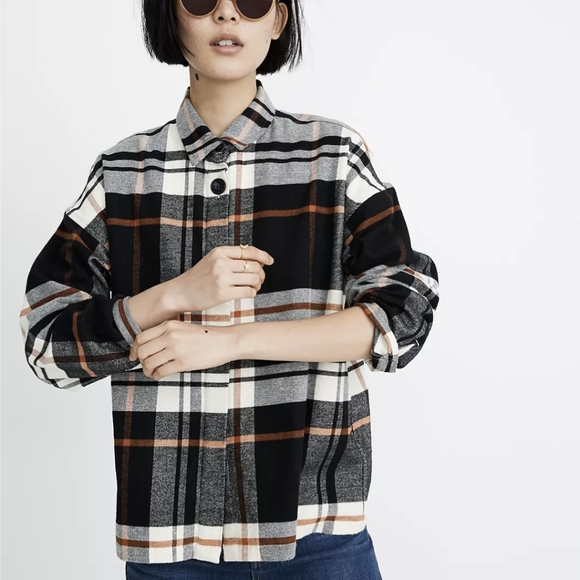 Madewell Tops - Madewell Flannel Bromley Shirt plaid blouse XS